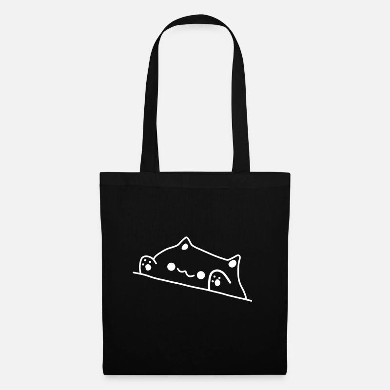 bongo cat - Tote Bag - black