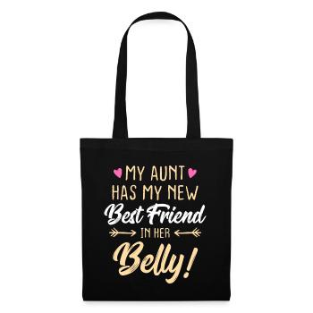Ma tante a mon meilleur nouvel ami dans son ventre - Sac en tissu - noir - Devant