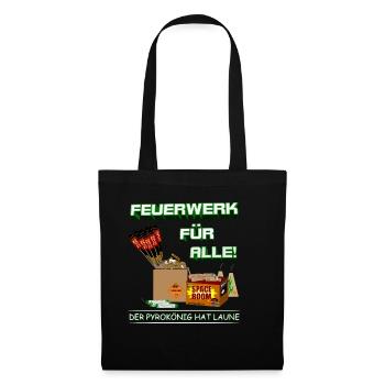 Pyro et feu d'artifice pour tous - Sac en tissu - noir - Devant