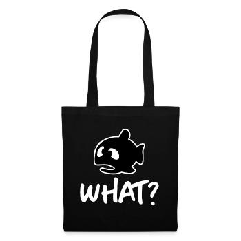 What? Fish Cartoon - Tote Bag - black - Front
