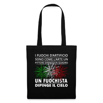 Feu d’artifice Pyro Italie Nouvel An - Sac en tissu - noir - Devant