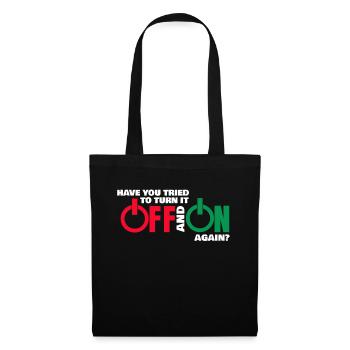 Off and On again à et en cadeau informaticien - Sac en tissu - noir - Devant