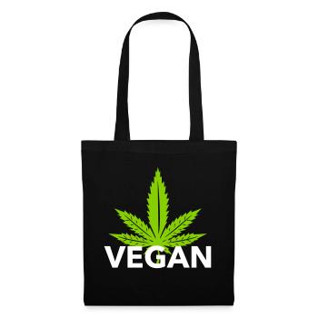 VEGAN - Stoffbeutel - Schwarz - Vorne