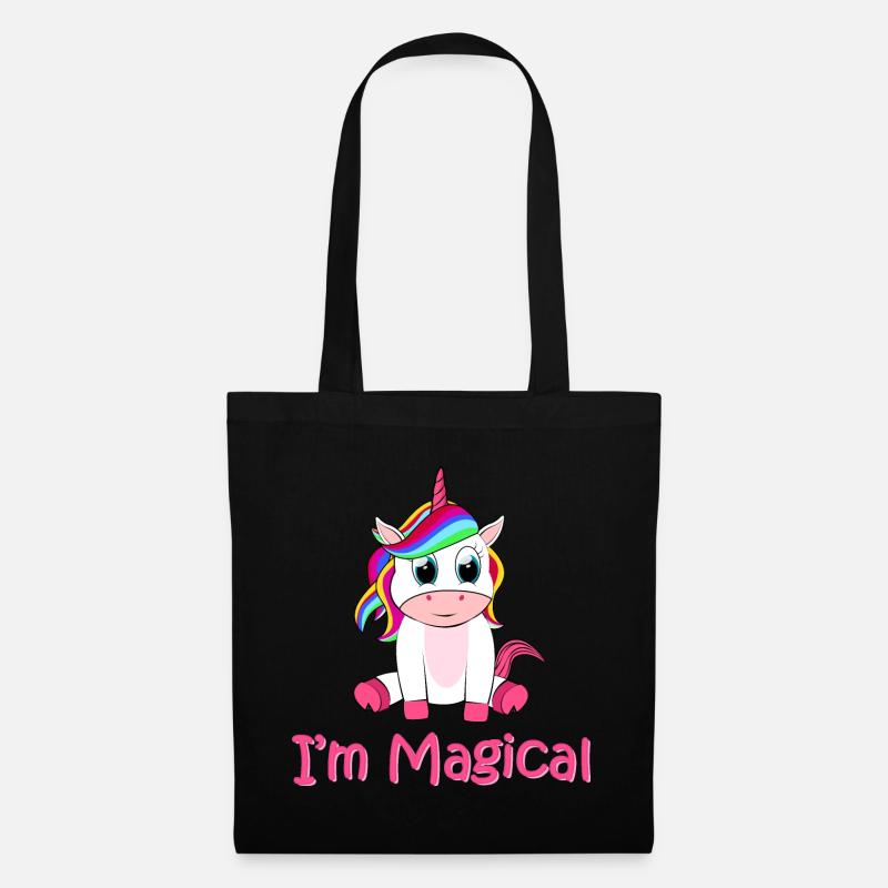 Unicorn / Einhorn I'm Magical - Stoffbeutel - Schwarz