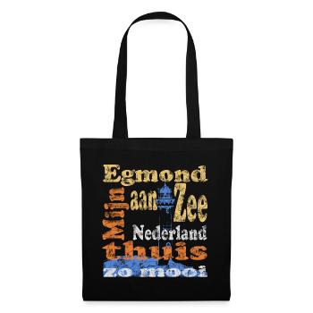 Egmond aan Zee Holland - Stoffbeutel - Schwarz - Vorne
