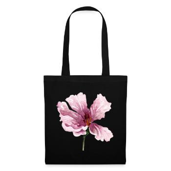 blume - Stoffbeutel - Schwarz - Vorne