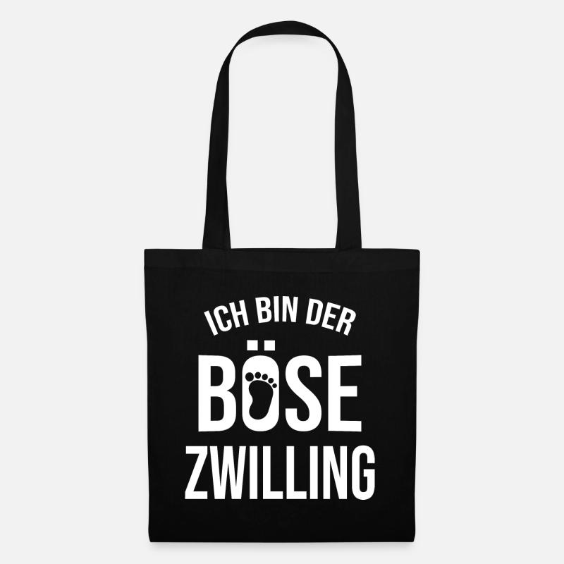 Zwillinge Zwilling - Stoffbeutel - Schwarz