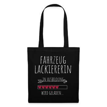 Fahrzeuglackiererin in Ausbildung Geschenk - Stoffbeutel - Schwarz - Vorne