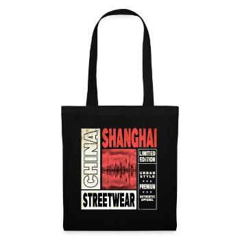 Shanghai China Asia City Skyline Travel Holiday - Tote Bag - black - Front