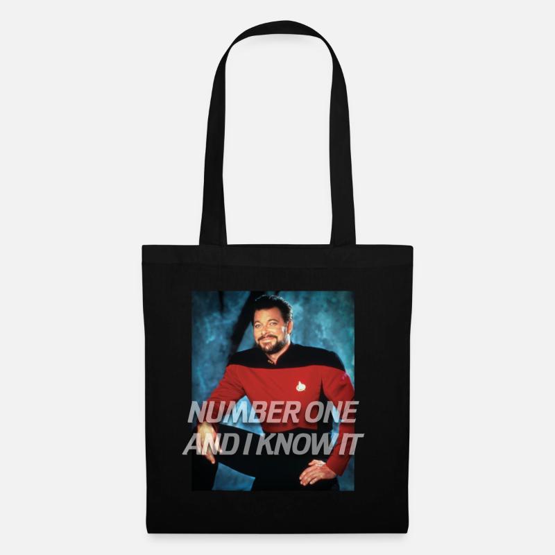 Star Trek The Next Generation Riker Nummer Eins - Stoffbeutel - Schwarz