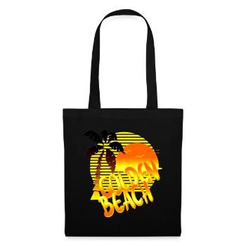 golden beach sun palm - Tote Bag - black - Front