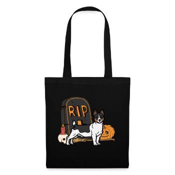 Süßer Teddy Roosevelt Terrier Halloween Hund - Stoffbeutel - Schwarz - Vorne