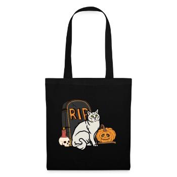 Mignon Chat d’Halloween Burmilla - Sac en tissu - noir - Devant