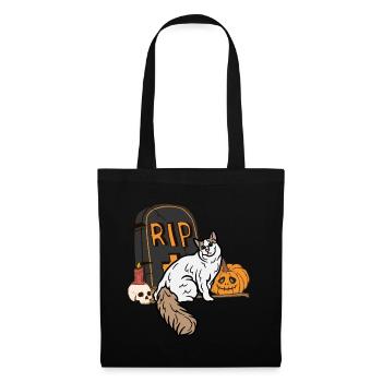 Cute Turkish Van Halloween Cat - Tote Bag - black - Front