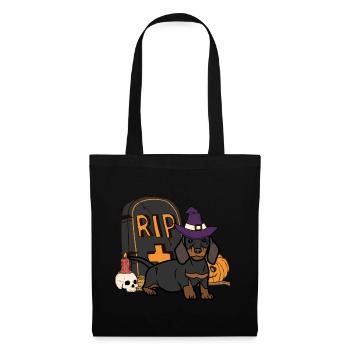 Cute Dachshund Halloween Costume Dog - Tote Bag - black - Front