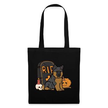 Mignon berger allemand Halloween Costume Chien - Sac en tissu - noir - Devant