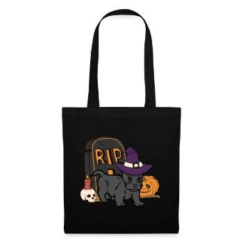 Süßer Scottish Terrier Halloween Liebhaber Kawaii - Stoffbeutel - Schwarz - Vorne