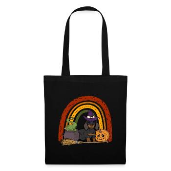 Cute Dachshund Halloween Costume Dog - Tote Bag - black - Front