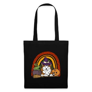 Mignon Akita Halloween Costume Chien - Sac en tissu - noir - Devant