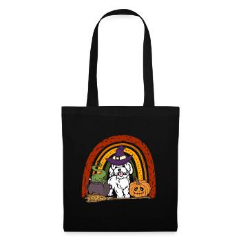 Cute Poodle Halloween Costume Dog - Tote Bag - black - Front