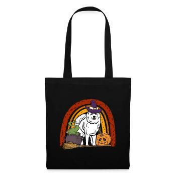 Cute Samoyed Halloween Dog - Tote Bag - black - Front