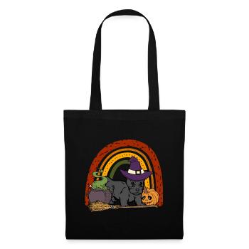 Süßer Scottish Terrier Halloween Liebhaber Kawaii - Stoffbeutel - Schwarz - Vorne
