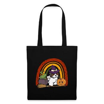 Cute Shih Tzu Halloween Dog - Tote Bag - black - Front