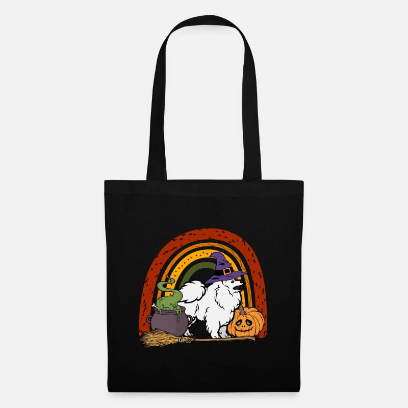 Süßer Spitz Halloween Kostüm Hund - Stoffbeutel - Schwarz