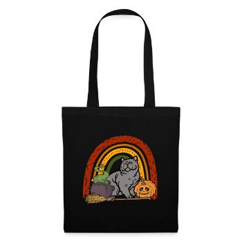 British Shorthair Cat Cat Halloween - Sac en tissu - noir - Devant