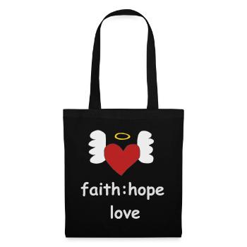 heart wings faith - Tote Bag - black - Front