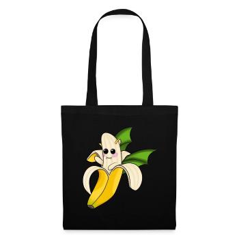 Chauve-souris banane - Sac en tissu - noir - Devant