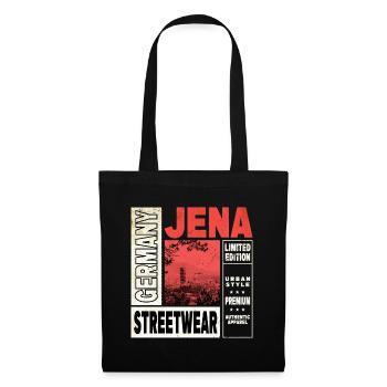 Jena Deutschland Stadt Skyline Heimat Liebe - Stoffbeutel - Schwarz - Vorne
