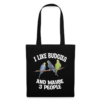Amoureux de Budgerigar - Sac en tissu - noir - Devant