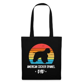 Cocker Spaniel américain - Sac en tissu - noir - Devant