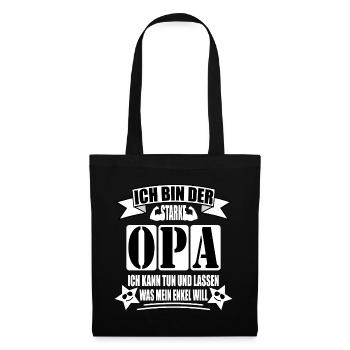 Ich bin der Starke Opa - Stoffbeutel - Schwarz - Vorne