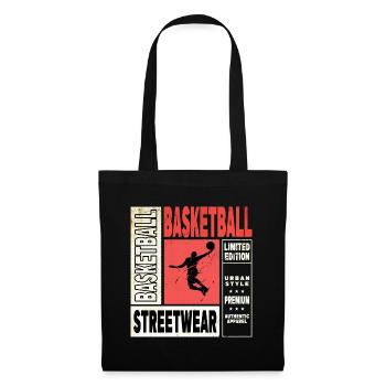 Basketteur Basketteur Dunking Sport Player - Sac en tissu - noir - Devant