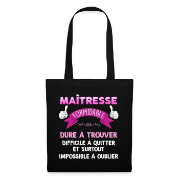 Maitresse formidable Cadeau Ecole - Sac en tissu - noir - Devant