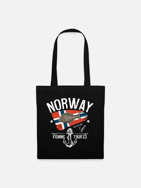 Norwegen Angeltour 2023 - Stoffbeutel - Schwarz