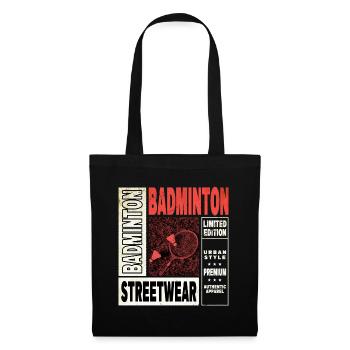 Badminton Badminton Sport Player Vintage Rétro - Sac en tissu - noir - Devant