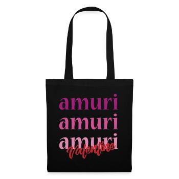 T-shirt Amuri Sicilien Amour Saint-Valentin - Sac en tissu - noir - Devant