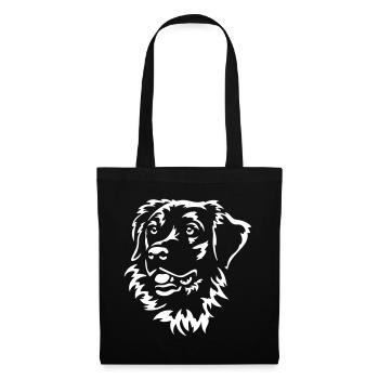 Golden Retriever Head "Black Edition" - Tote Bag - black - Front