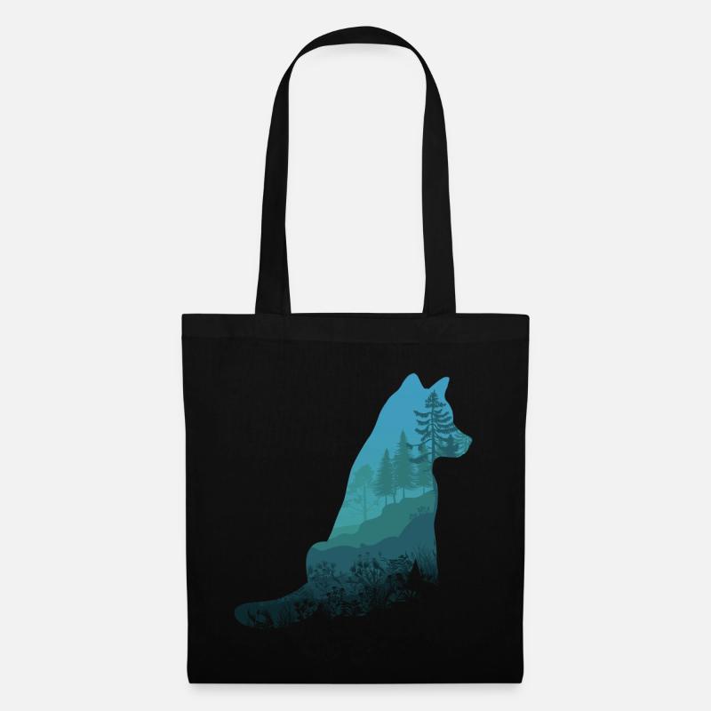 Timber wolf - Tote Bag - black