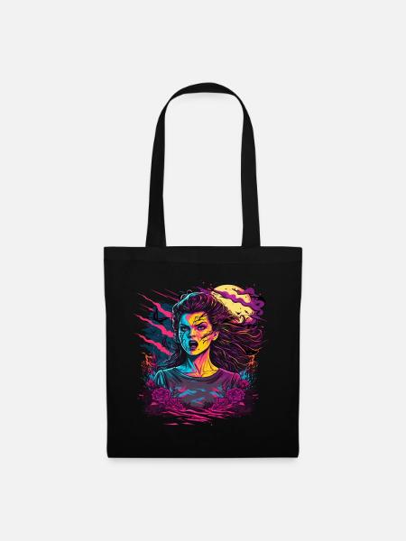 Dark Zombie Girl - Tote Bag - black