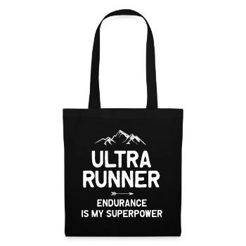 Ultra Runner - Ausdauer ist meine Superkraft - Stoffbeutel - Schwarz - Vorne
