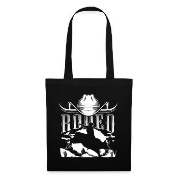 Rodeo Silhouette Bull Rider - Tote Bag - black - Front