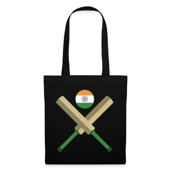 Cricketspieler | Cricket Sport Team Geschenkideen - Stoffbeutel - Schwarz - Vorne