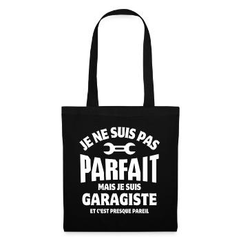 garage, garagiste, mécanicien - Sac en tissu - noir - Devant