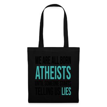 Atheismus Wissenschaft - Stoffbeutel - Schwarz - Vorne