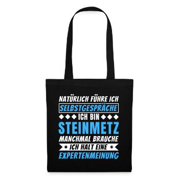 Ich führe Selbstgespräche - Steinmetz Edition - Stoffbeutel - Schwarz - Vorne
