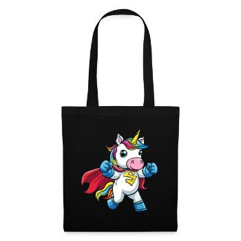 Licorne super-héros superpouvoirs bande dessinée surnaturelle - Sac en tissu - noir - Devant